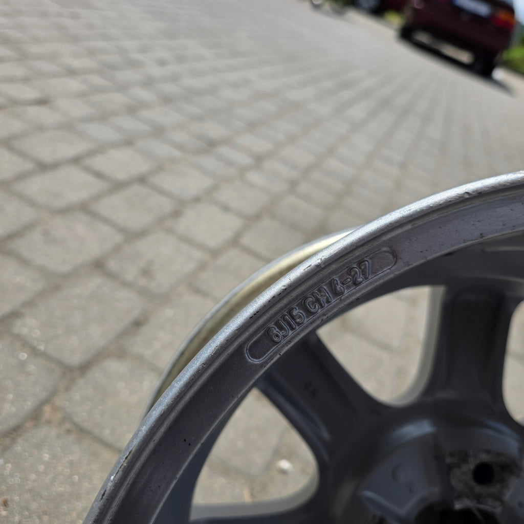4x Alufelge 15 Zoll 6.0" 4x108 27ET Glanz Silber 9649523180 Peugeot 1007 FEL6935525969nj