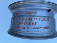Load image into Gallery viewer, 1x Alufelge 18 Zoll 7.5" 5x108 50 5ET Glanz Silber 31362866 Volvo Rim Wheel FEL6708511200mk