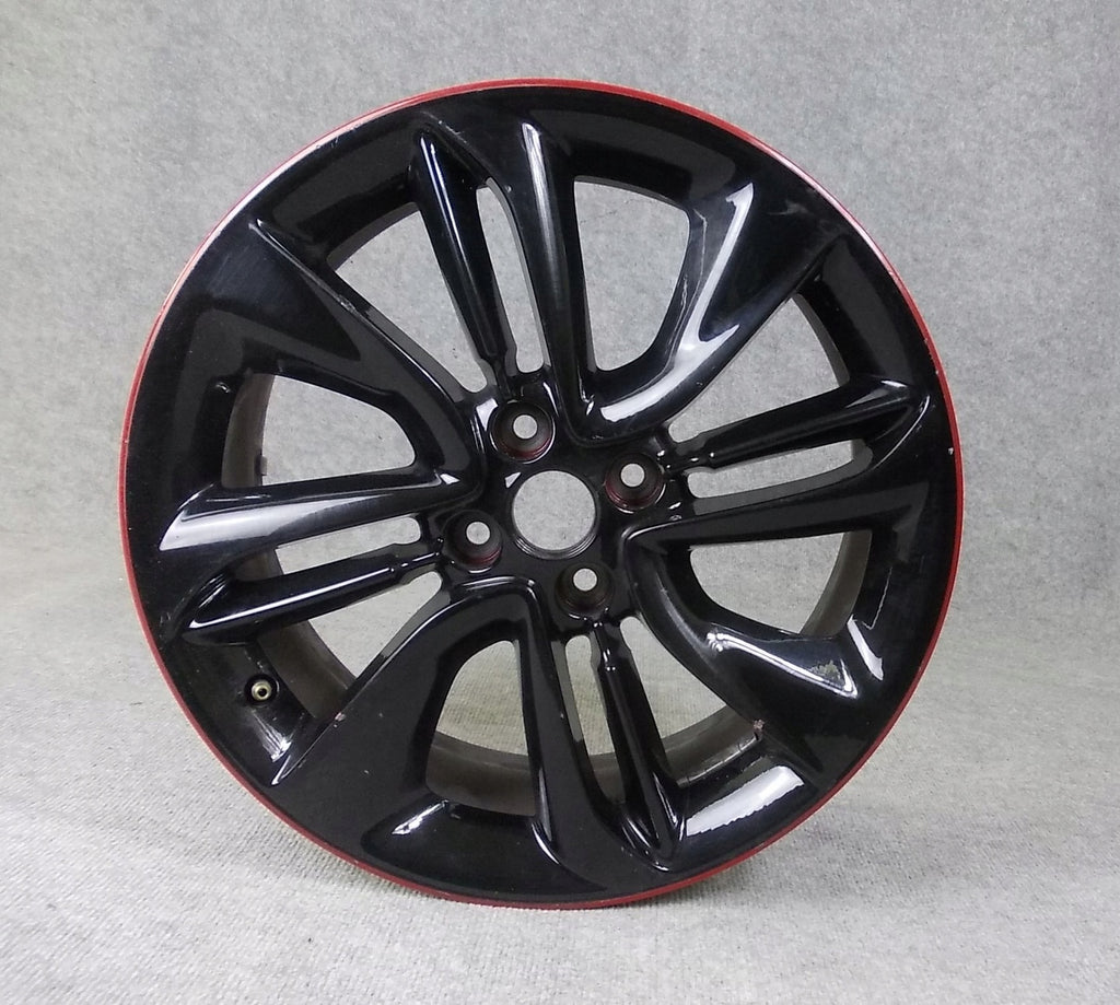 1x Alufelge 17 Zoll 7.0" 4x100 44ET Glanz Schwarz Opel Corsa Rim Wheel