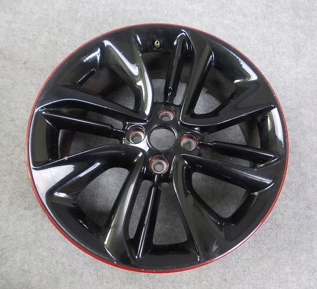 1x Alufelge 17 Zoll 7.0" 4x100 44ET Glanz Schwarz Opel Corsa Rim Wheel