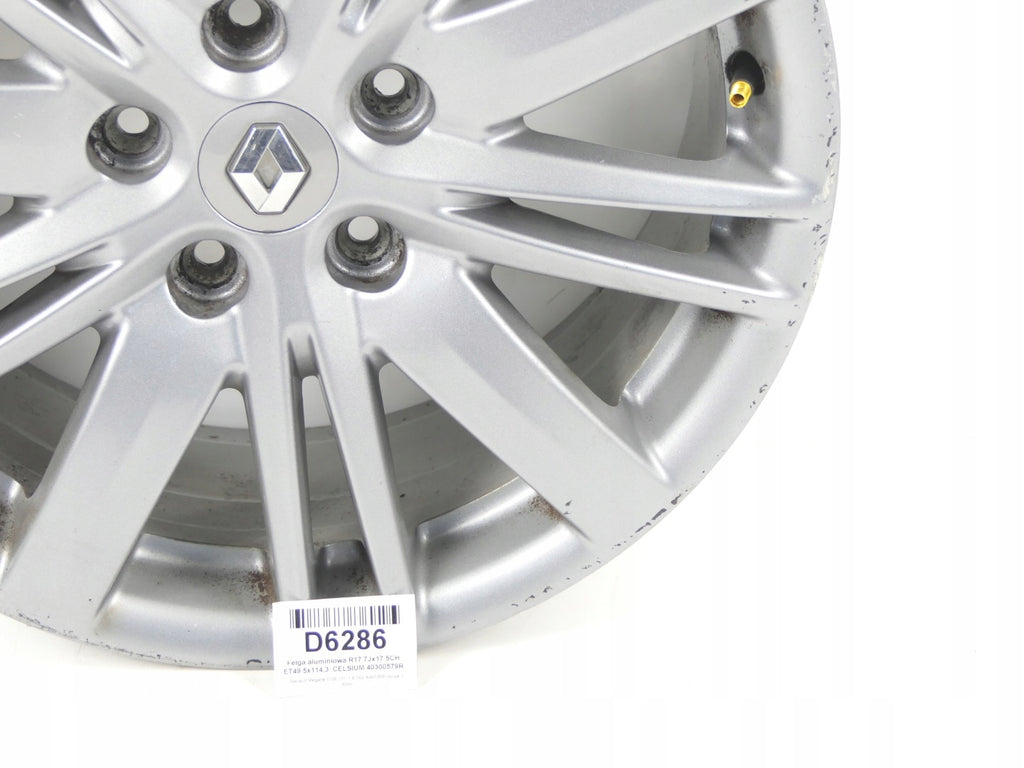 1x Alufelge 17 Zoll 7.0" 5x114.3 40300579R Renault Megane III 1 Scenic Rim Wheel FEL7437185090ke