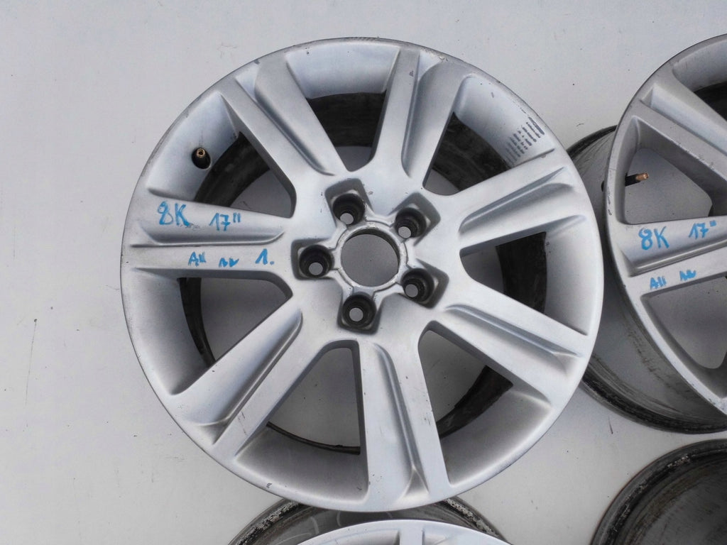 4x Alufelge 17 Zoll 7.5" 5x112 45ET Glanz Silber 8K0601025B Audi A4 B8 Rim Wheel