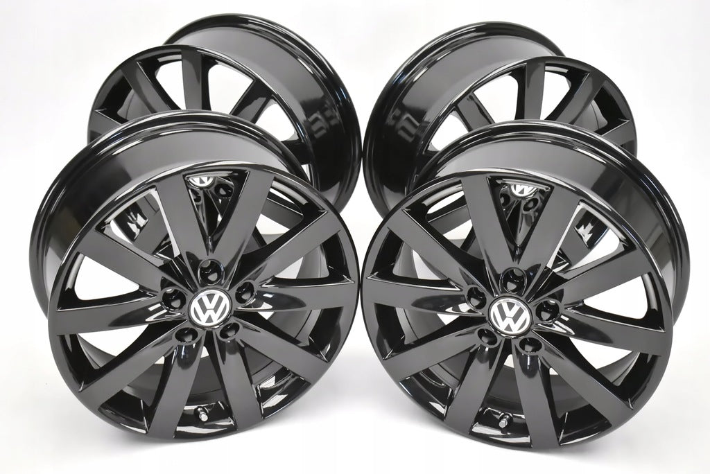 4x Alufelge 17 Zoll 7.0" 5x112 54ET Glanz Schwarz 5K0601025F VW Golf VI Touran FEL3991160804yd