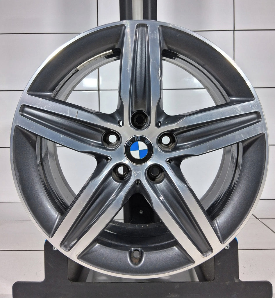 1x Alufelge 17 Zoll 7.0" 5x112 54ET Glanz Grau 6855091 BMW F45 F46 Rim Wheel FEL3764624772ew