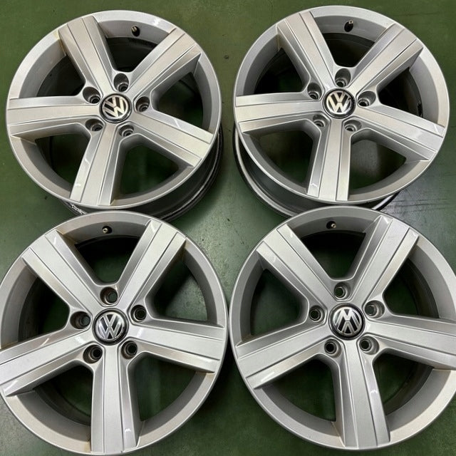 4x Alufelge 16 Zoll 6.5" 5x112 46ET Glanz Silber 5G0601025BN VW Golf Vii FEL4480222494xk