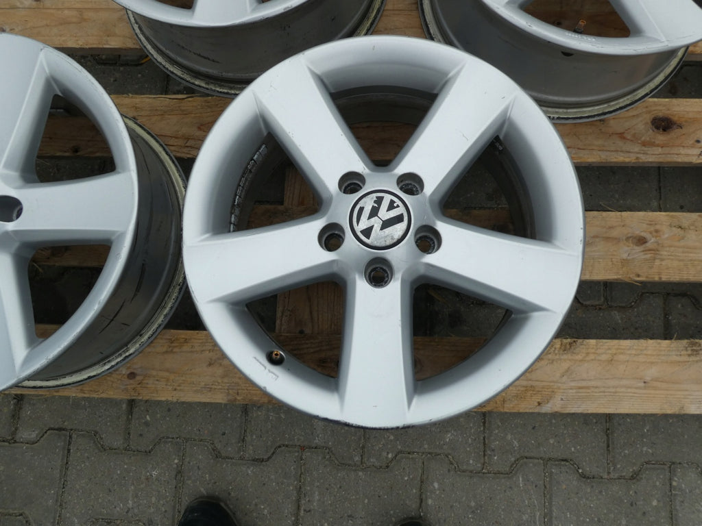 4x Alufelge 16 Zoll 6.5" 5x112 33ET Silber 5N0071466 VW Tiguan Rim Wheel FEL5505070159vv