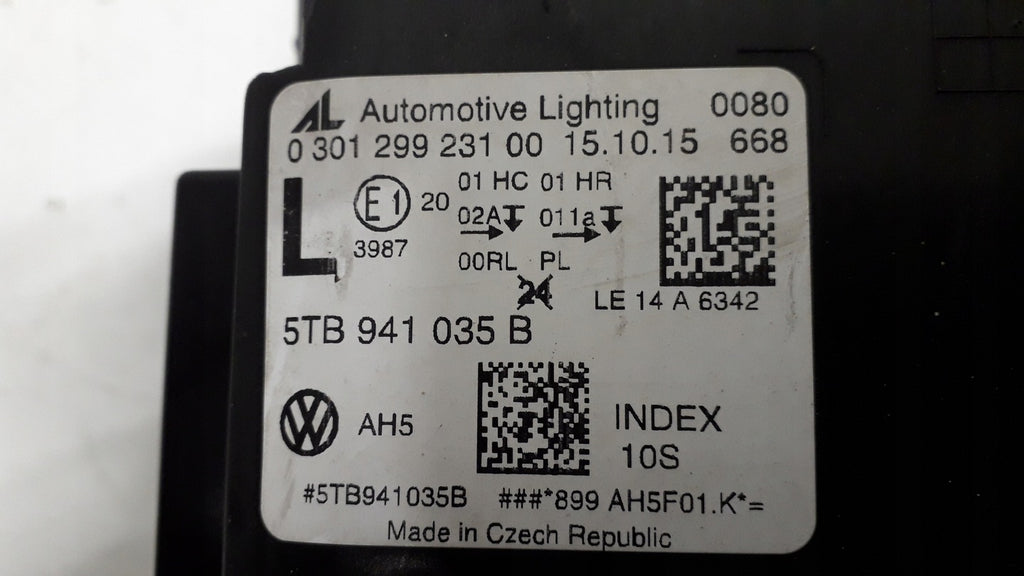 Frontscheinwerfer VW Touran 5TB941035B LED Ein Stück (Rechts oder Links)