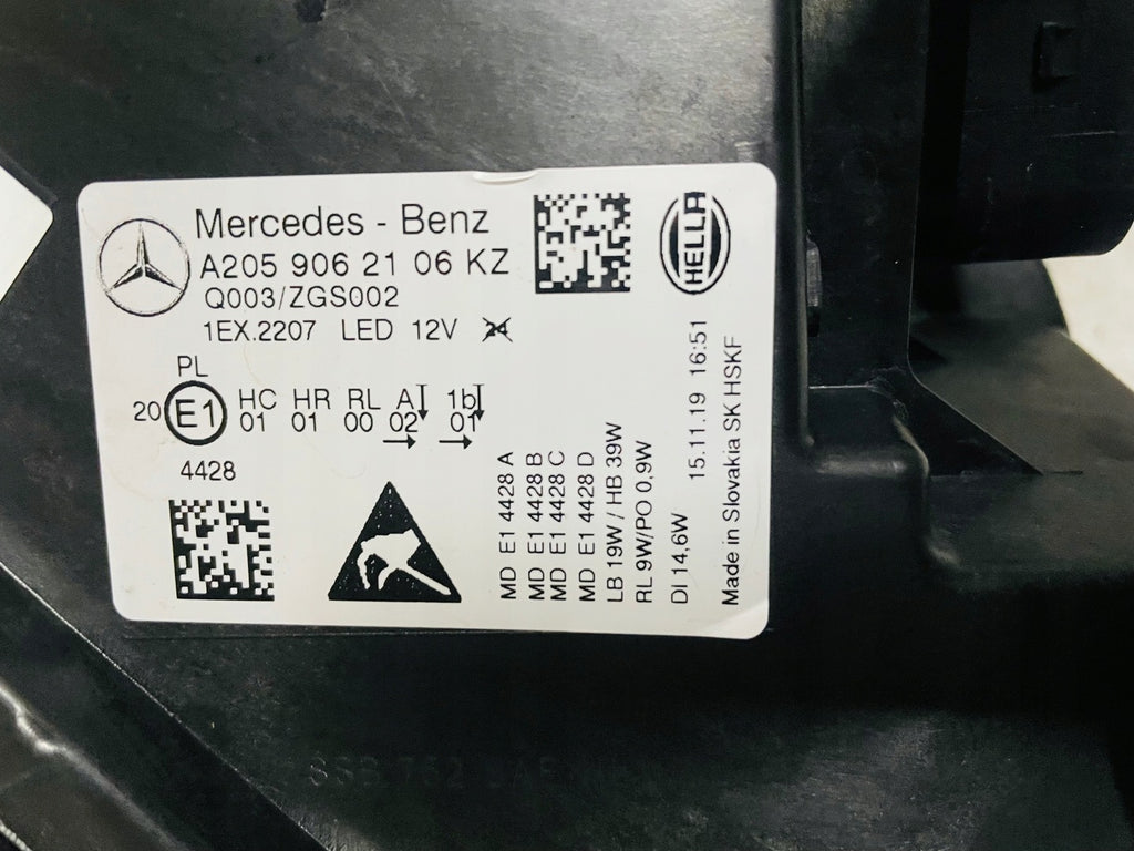 Frontscheinwerfer Mercedes-Benz W205 A2059062106 Links Scheinwerfer Headlight SCH9349821750dk