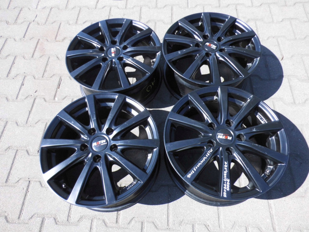 4x Alufelge 16 Zoll 7.0" 5x114.3 45ET Matt Schwarz Honda Civic I Accord FEL3055497557ge