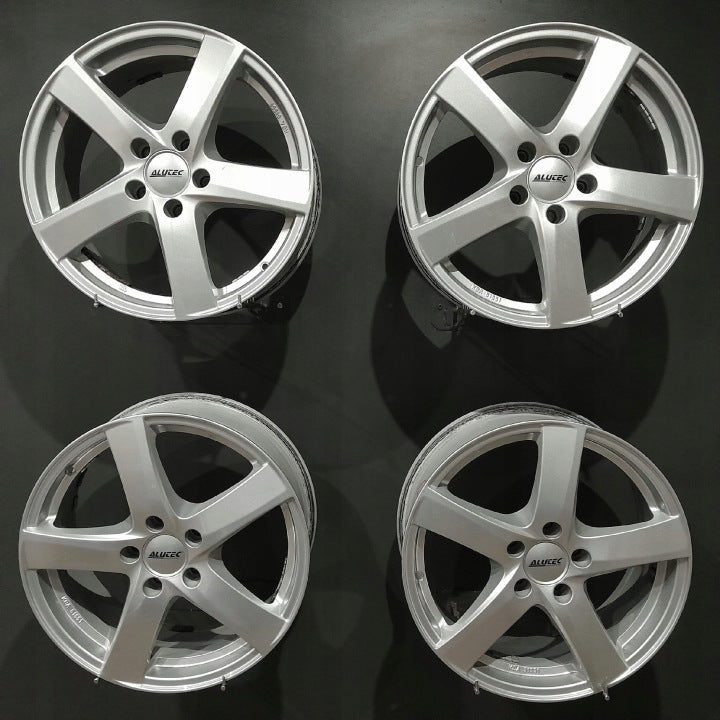 4x Alufelge 17 Zoll 7.0" 5x112 48 5ET Glanz Silber Seat Leon Rim Wheel FEL7685856827ft