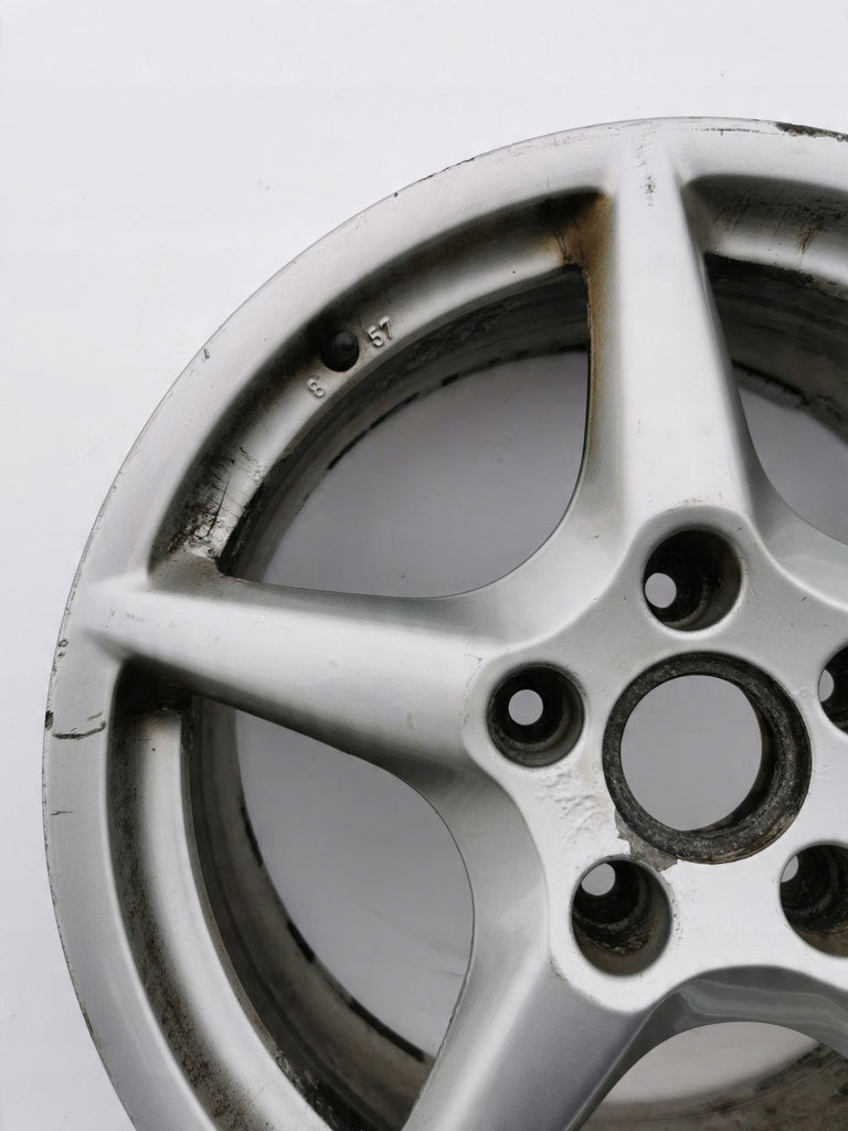 1x Alufelge 18 Zoll 8.0" 5x130 57ET Glanz Silber 99736213600 Porsche 911 997