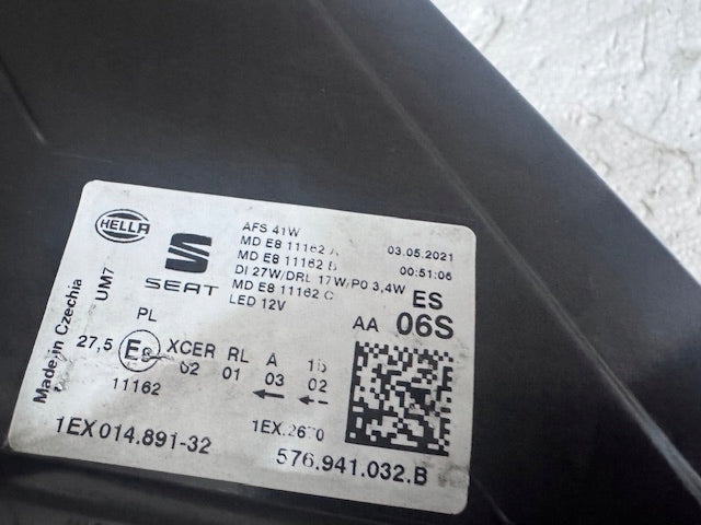 Frontscheinwerfer Cupra Ateca 576941032B Rechts Scheinwerfer Headlight SCH5628809624zm