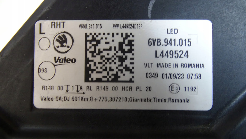 Frontscheinwerfer Skoda Fabia IV 6VB941015 LED Ein Stück (Rechts oder Links) SCH4318953102qy