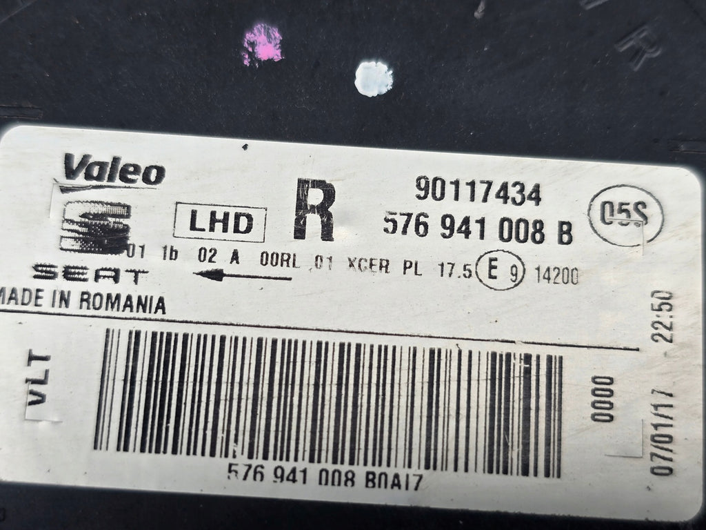 Frontscheinwerfer Seat Ateca 576941008B LED Rechts Scheinwerfer Headlight