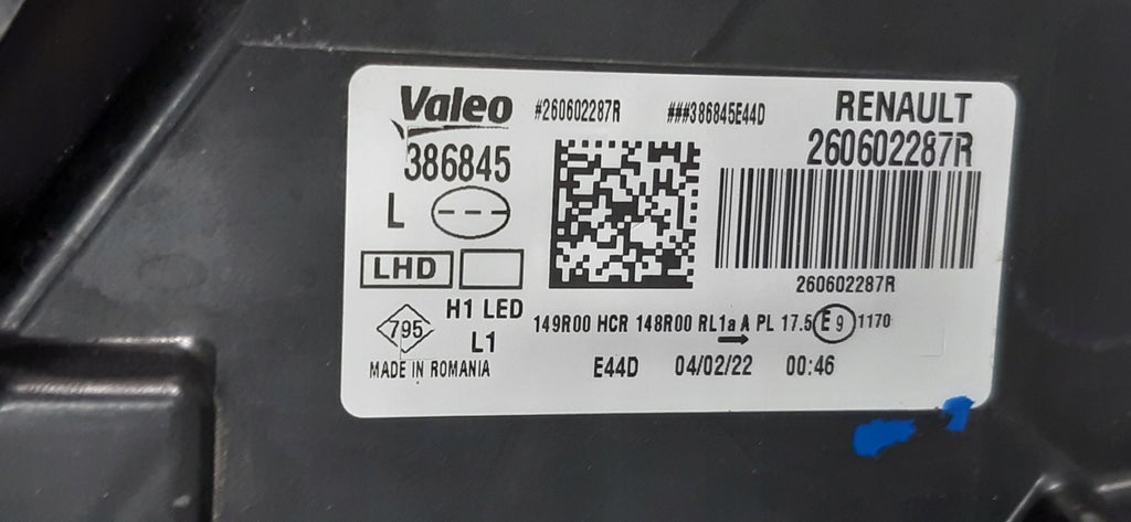 Frontscheinwerfer Dacia Duster 260602287R Full LED Ein Stück (Rechts oder Links)