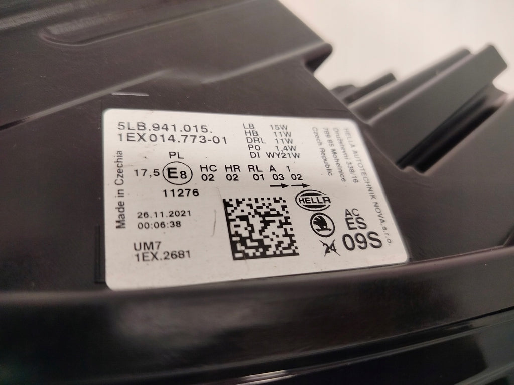 Frontscheinwerfer Skoda Enyaq 5LB941015 LED Ein Stück (Rechts oder Links)