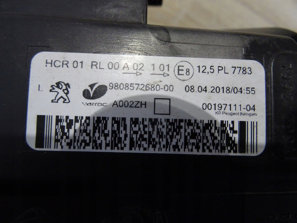 Frontscheinwerfer Citroën 9808572680 Links Scheinwerfer Headlight