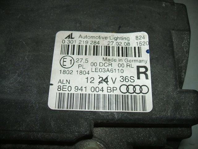 Frontscheinwerfer Audi A4 B7 8E0941004BP Xenon Rechts Scheinwerfer Headlight