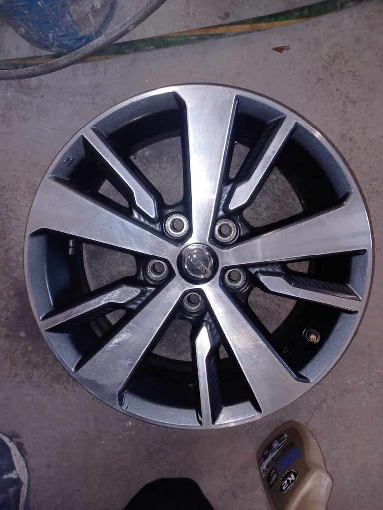 1x Alufelge 16 Zoll 6.5" 5x114.3 40ET Glanz Graphit Mg Leaf Ze1 Micra I FEL5036432085ci