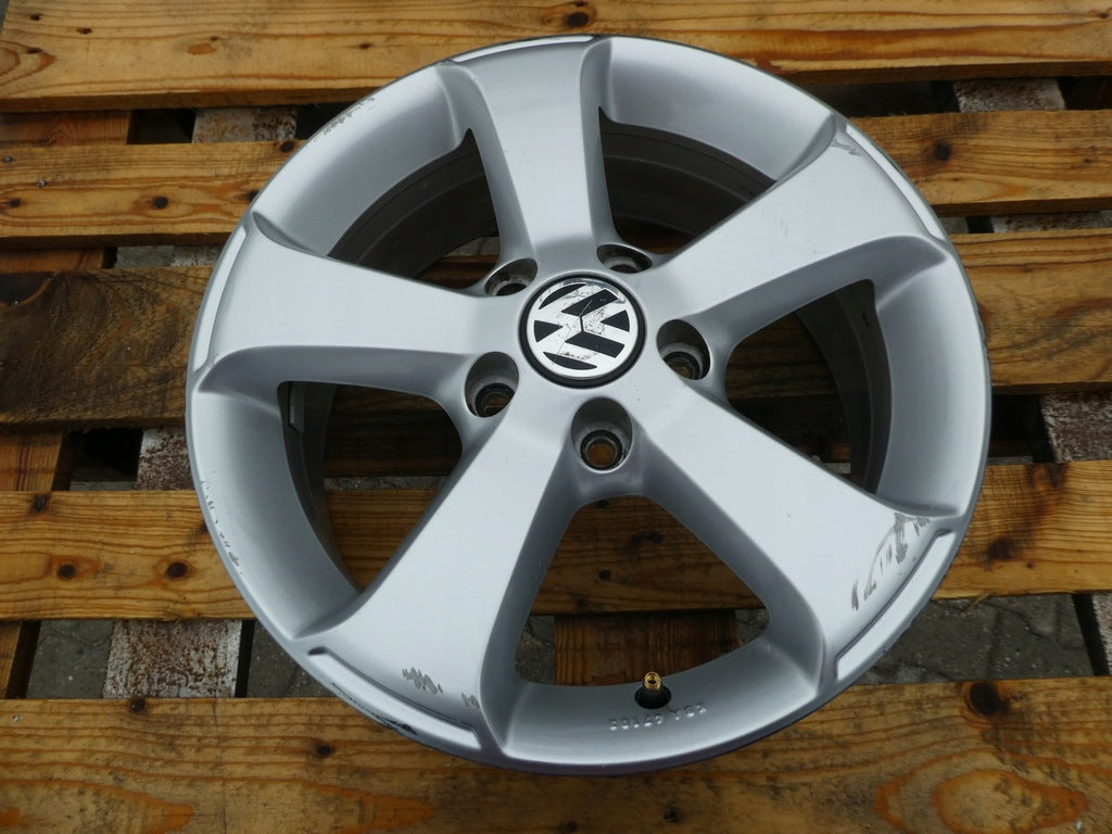 1x Alufelge 16 Zoll 6.0" 5x112 50ET Glanz Silber 1T4071496 VW Rim Wheel FEL9391853820re
