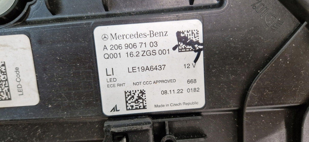 Frontscheinwerfer Mercedes-Benz W206 2609067103 Links Scheinwerfer Headlight SCH6278706457bg