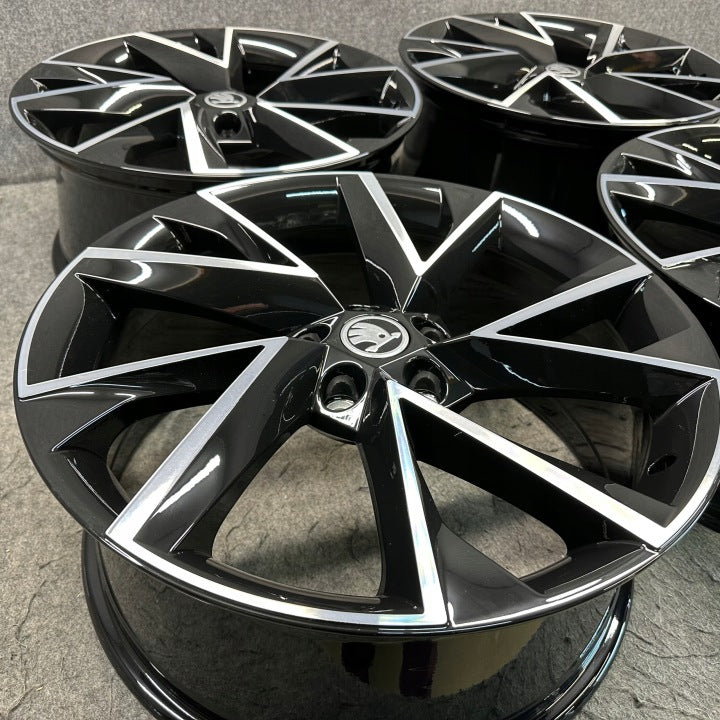 4x Alufelge 19 Zoll 8.0" 5x112 44ET Glanz Graphit 3V0601025AC Mg Superb FEL1074828411vr