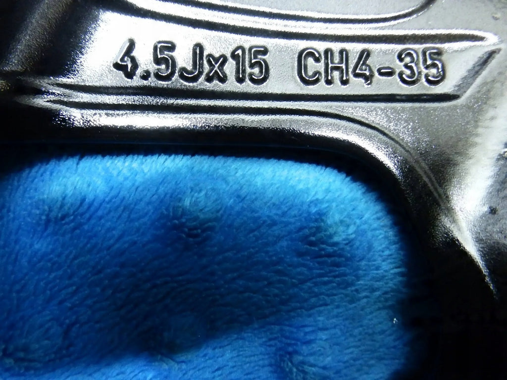 1x Alufelge 15 Zoll 4.5" 4x100 35ET Glanz Schwarz B000908277 Citroën C1 108 Aygo