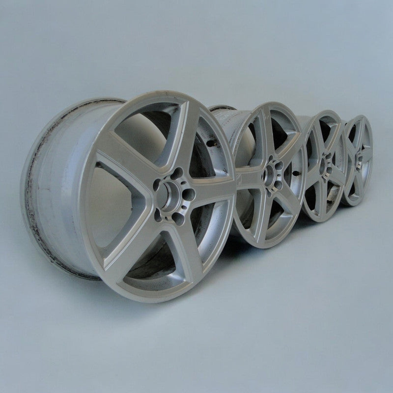 4x Alufelge 16 Zoll 7.5" 5x112 45ET Silber Mercedes-Benz Rim Wheel