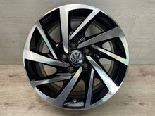 Laden Sie das Bild in den Galerie-Viewer, 4x Alufelge 16 Zoll 6.5" 5x112 48ET Glanz Schwarz 5TA601025K VW Touran Rim Wheel FEL7472480469gu