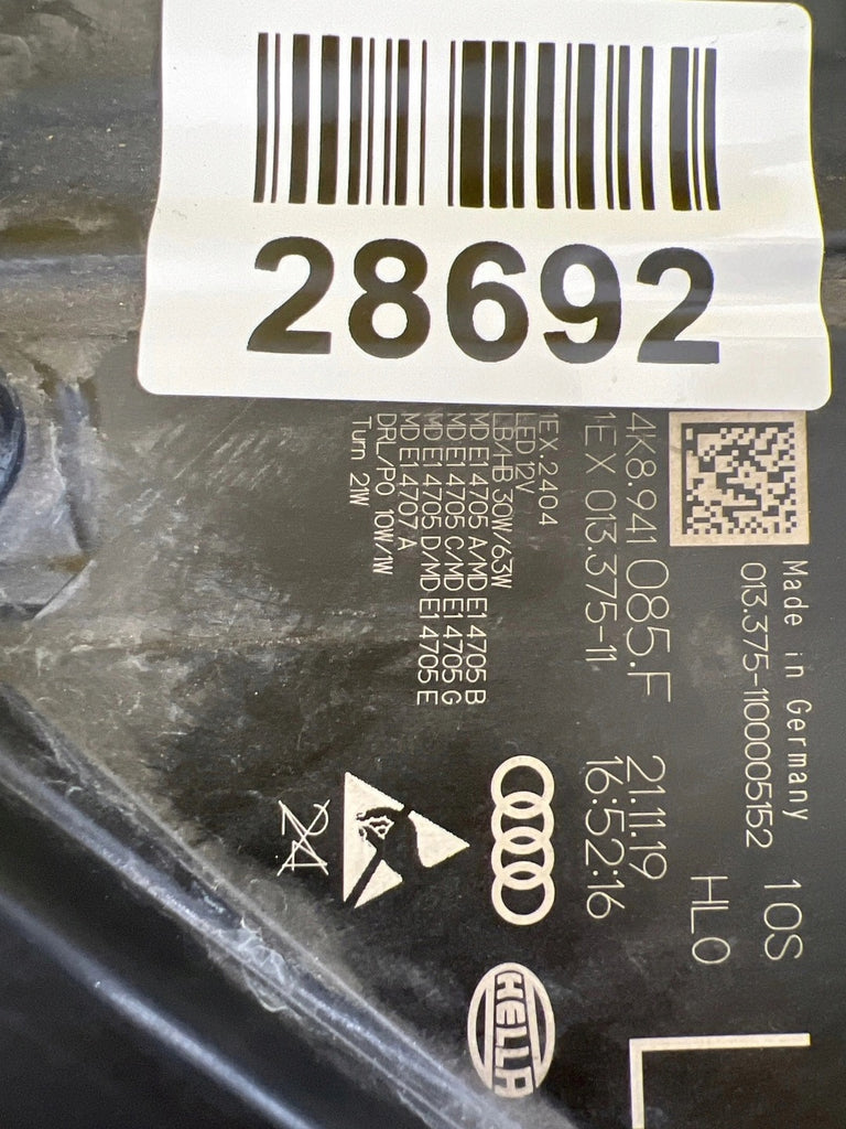 Frontscheinwerfer Audi 4K8941085F Laser Links Scheinwerfer Headlight SCH7500173714kj