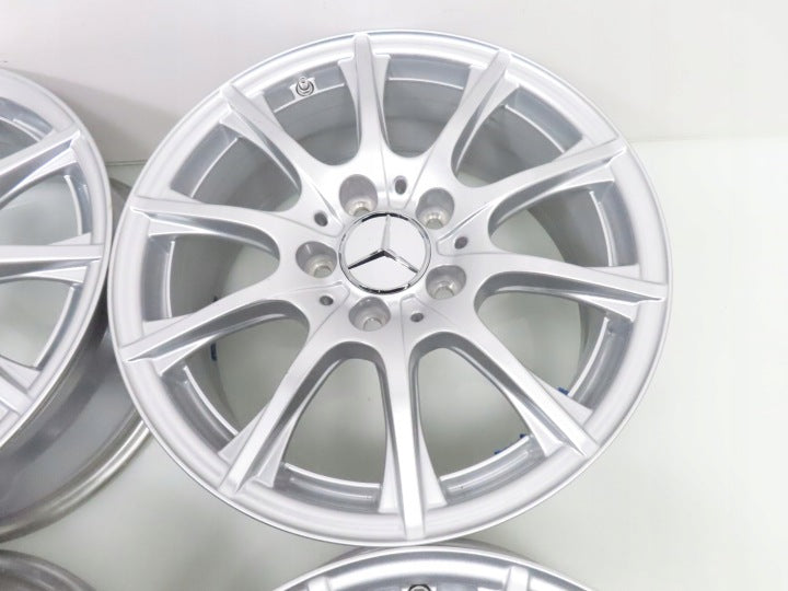4x Alufelge 16 Zoll 6.5" 5x112 38ET Silber A2054012400 Mercedes-Benz A205 FEL5822344527vq