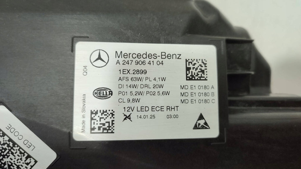 Frontscheinwerfer Mercedes-Benz W247 A2479064104 Full LED Links Headlight SCH4649415124yx