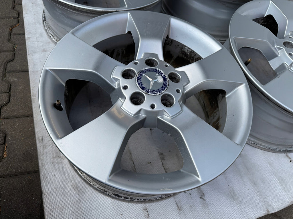 4x Alufelge 17 Zoll 7.5" 5x112 47 5ET Glanz Silber A2044013602 Mercedes-Benz FEL9647793393as