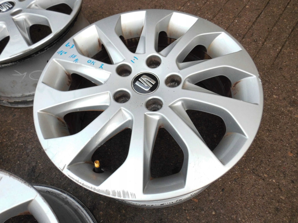 4x Alufelge 16 Zoll 6.5" 5x112 50ET 5F0601025A Seat Leon Rim Wheel FEL1448926853yl