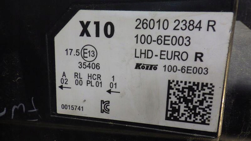 Frontscheinwerfer Renault Zoe 260102384R Full LED Rechts Scheinwerfer Headlight SCH6383326276ul