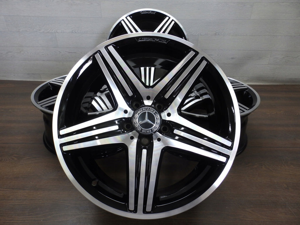 4x Alufelge 18 Zoll 8.0" 5x112 48ET Glanz Schwarz A1764010402 Mercedes-Benz Amg