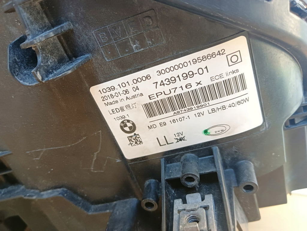 Frontscheinwerfer BMW 5 G31 G30 7439199-01 LED Links Scheinwerfer Headlight SCH5055444019ml