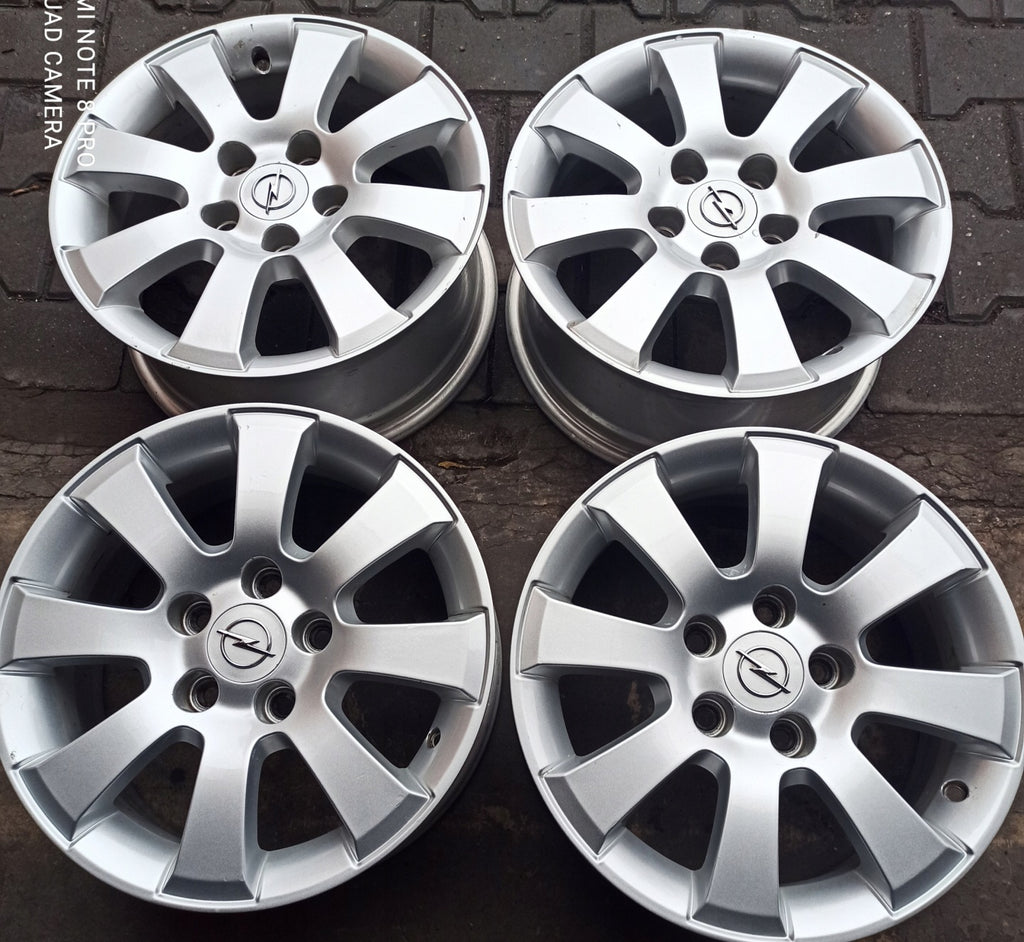 4x Alufelge 15 Zoll 6.5" 5x110 35ET Glanz Silber Opel Rim Wheel FEL7841290907oo