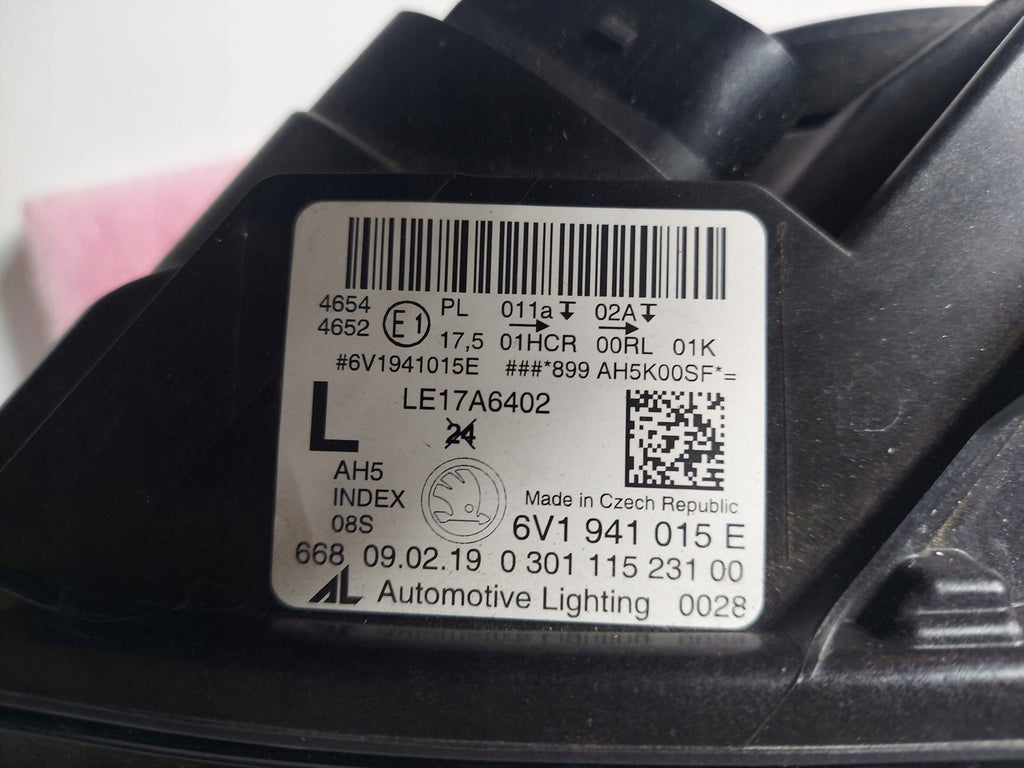 Frontscheinwerfer Skoda Fabia III 6V1941015 LED Links Scheinwerfer Headlight