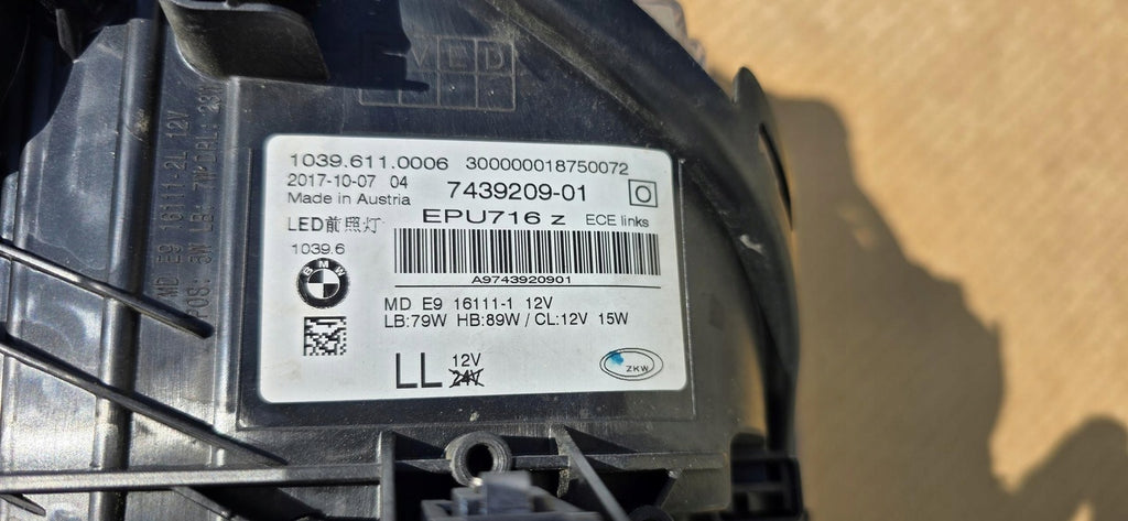 Frontscheinwerfer BMW 5 G31 G30 7439209 Full LED Links Scheinwerfer Headlight SCH2200053263iz