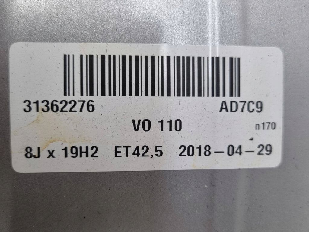 1x Alufelge 19 Zoll 8.0" 5x108 42 5ET Glanz Silber 31362276 Volvo Xc90 Rim Wheel FEL5095097271ig