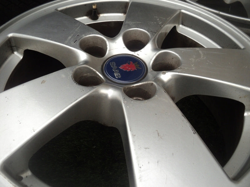 4x Alufelge 16 Zoll 6.5" 5x110 49ET Glanz Weiß Saab I Rim Wheel FEL6777383065hk