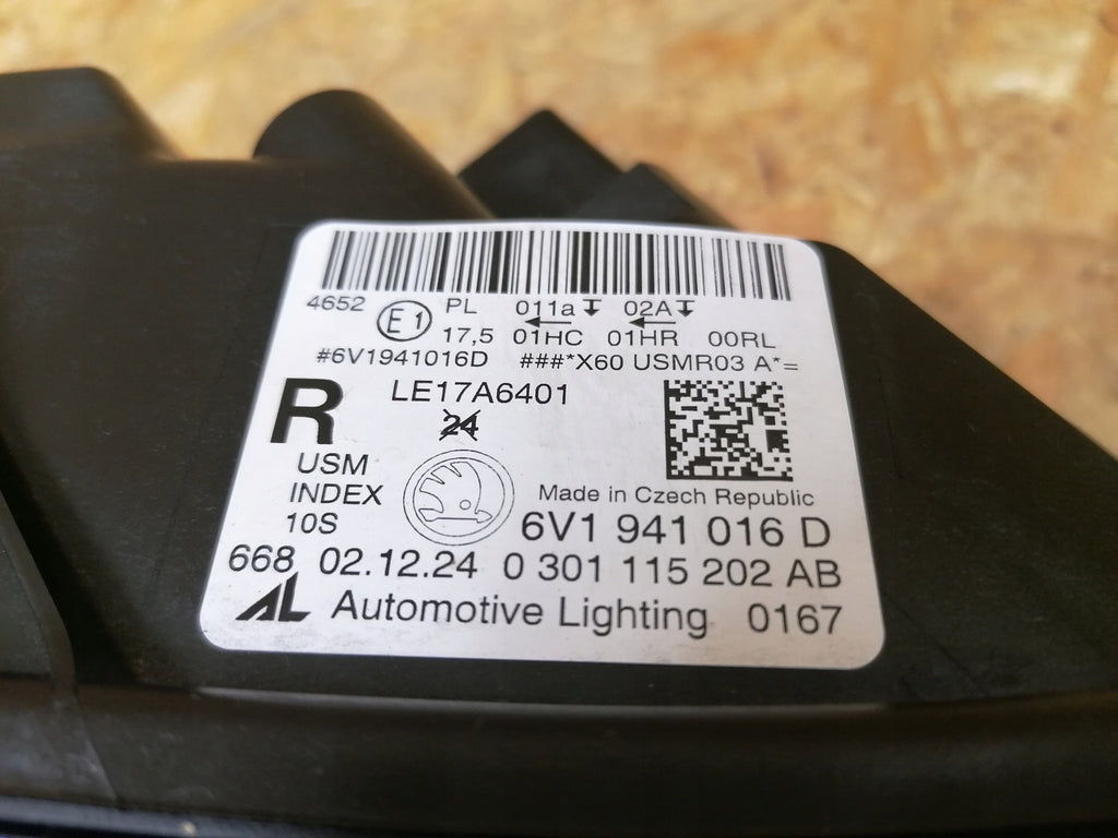 Frontscheinwerfer Skoda Fabia III 6V1941016D LED Rechts Scheinwerfer Headlight SCH7925252116bm