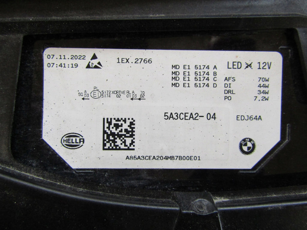 Frontscheinwerfer BMW IX I20 5A3CEA2-04 Laser Rechts Scheinwerfer Headlight SCH3716222100uo