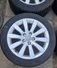 Load image into Gallery viewer, 4x Alufelge 17 Zoll 8.0" 5x112 47ET Glanz Silber 8K0601025C Audi A4 B8 Rim Wheel FEL9181495276kf