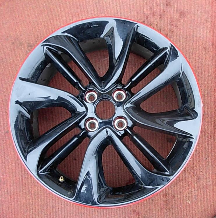 1x Alufelge 17 Zoll 7.0" 4x100 44ET Glanz Schwarz Opel Corsa Rim Wheel