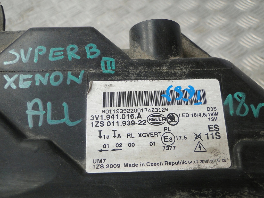 Frontscheinwerfer Skoda Superb III 3V1941016A LED Ein Stück (Rechts oder Links)