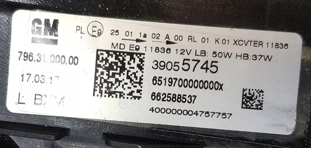 Frontscheinwerfer Opel Astra K 39055745 LED Ein Stück (Rechts oder Links) SCH8569119966qu