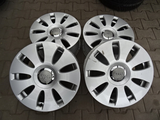 4x Alufelge 16 Zoll 7.0" 5x112 42ET Glanz Silber Audi A4 A8 Rim Wheel