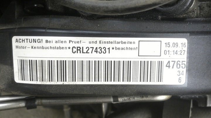Motor Audi Seat Skoda VW I CRL 2.0 TDI 2016 Diesel Engine Komplett MOT4053389098fx